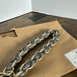NEW Rothy’s The Shoulder Strap Knit Chain Golden Silver Chain 187-005 Gold